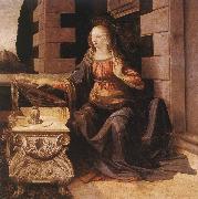 LEONARDO da Vinci Annunciation (detail) sg77 oil painting on canvas